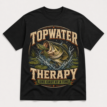 Topwater Therapy Bass Fishing T-Shirt