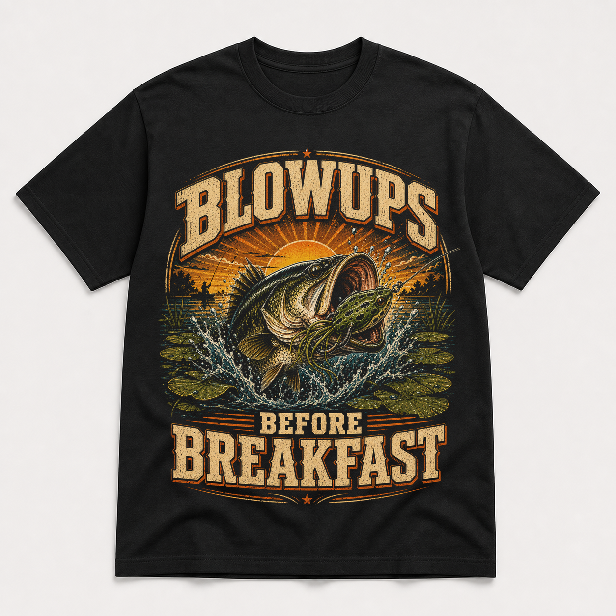 Blowups Before Breakfast Fishing T-Shirt