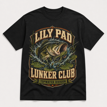 Lily Pad Lunker Club Bass Fishing T-Shirt