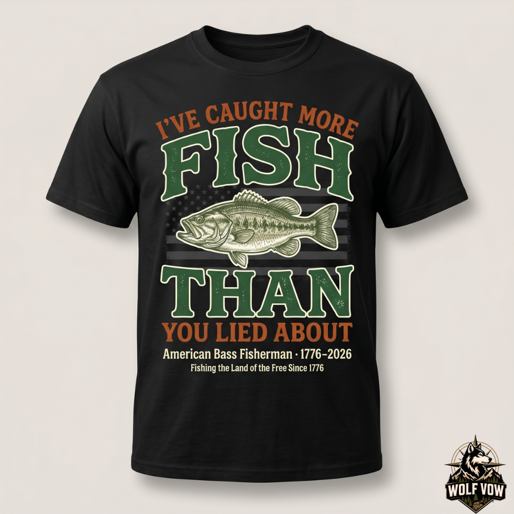 I've Caught More Fish Than You Lied About Men’s Bass Fishing T-Shirt