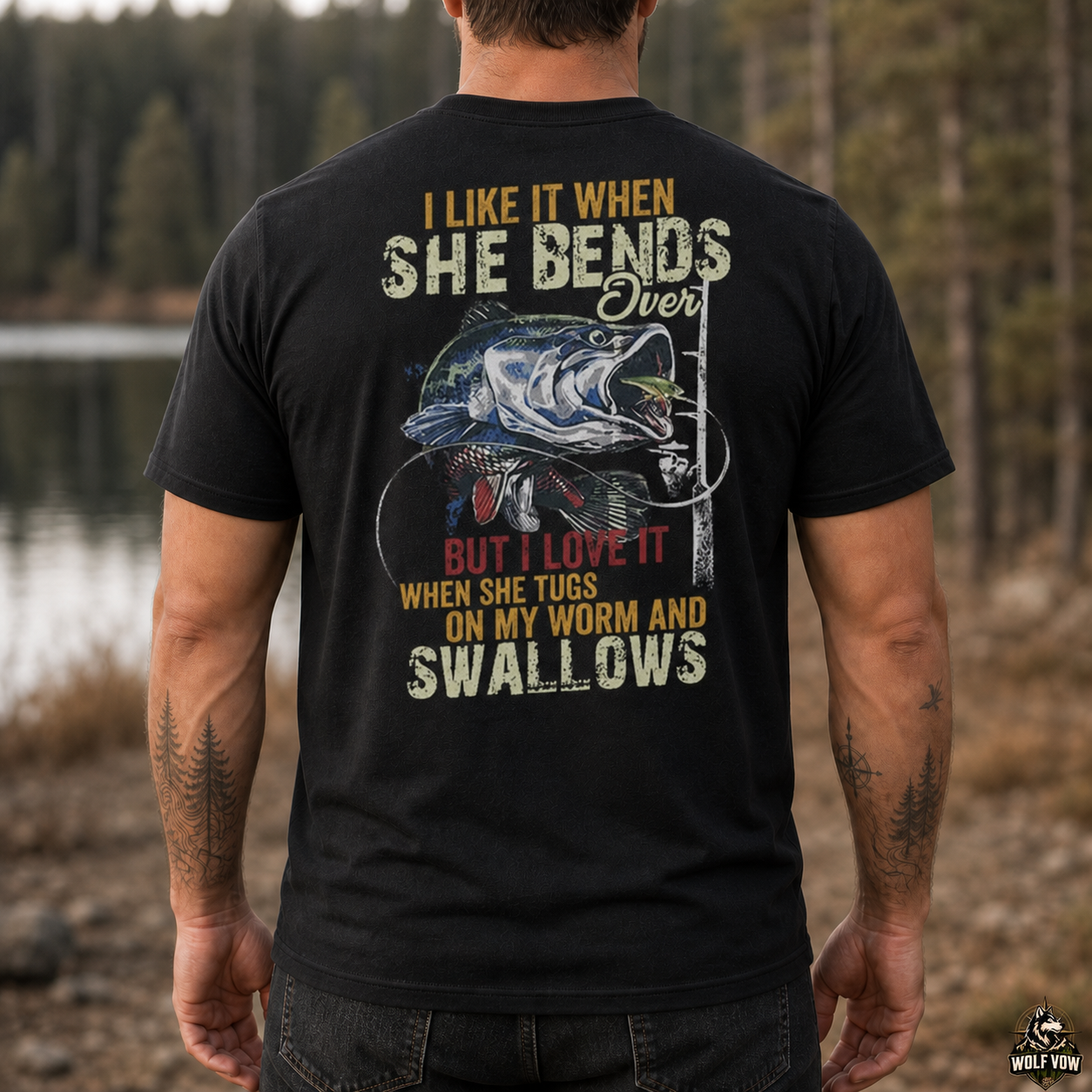I Like It When She Bends Over Funny Fishing T-Shirt