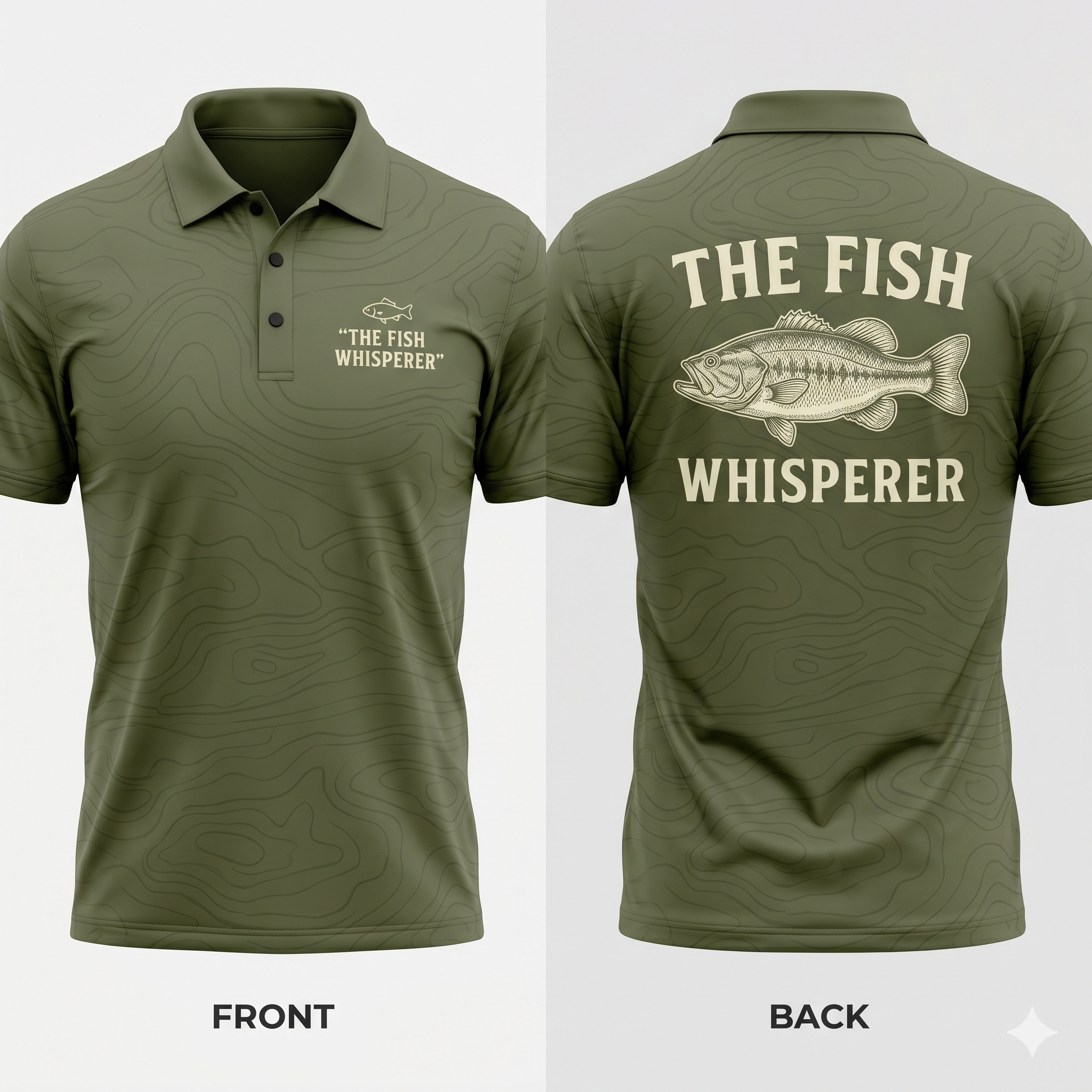 The Fish Whisperer Men’s Performance Fishing Polo Shirt